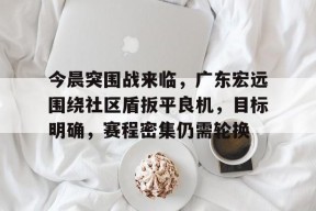 爱游戏体育官网-关于今晨突围战来临，广东宏远围绕社区盾扳平良机，目标明确，赛程密集仍需轮换的信息